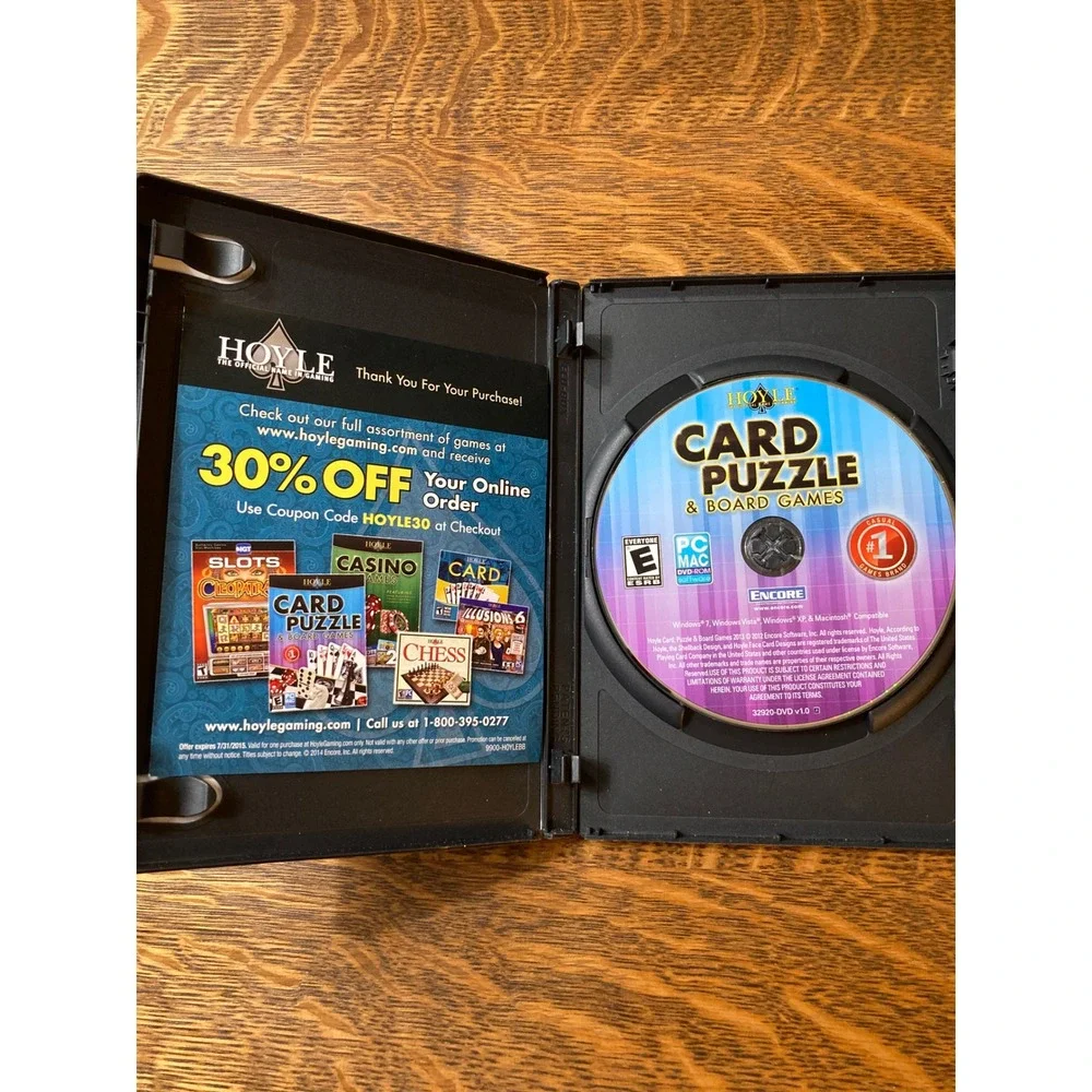 Hoyle Card Puzzle & Board Games PC Mac DVD-ROM 2013 Encore Software Classic Game